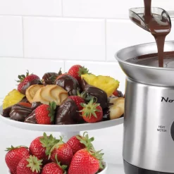 Dessert Makers Nostalgia 3-Tier Stainless Steel Cascading Fondue Fountain -MegaChef Sales Shop stainless steel nostalgia chocolate fountains cff1000 44 1000