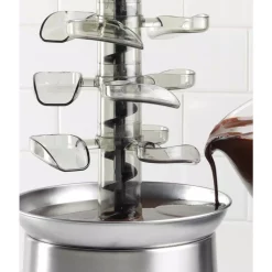 Dessert Makers Nostalgia 3-Tier Stainless Steel Cascading Fondue Fountain -MegaChef Sales Shop stainless steel nostalgia chocolate fountains cff1000 c3 1000