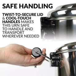 Coffee Makers Nostalgia 45-Cup Stainless Steel Quick Brewing Coffee Urn 11 Coffee Makers Nostalgia 45-Cup Stainless Steel Quick Brewing Coffee Urn -MegaChef Sales Shop stainless steel nostalgia coffee urns cuds45ss fa 1000