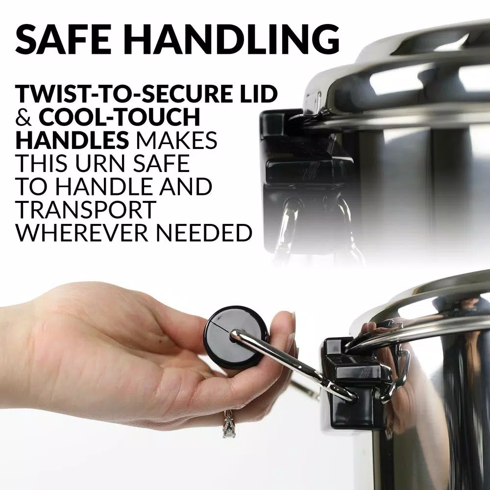 Coffee Makers Nostalgia 45-Cup Stainless Steel Quick Brewing Coffee Urn 6 Coffee Makers Nostalgia 45-Cup Stainless Steel Quick Brewing Coffee Urn - Image 6