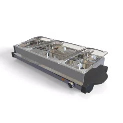 Food Warmers NutriChef 27.6 In. 3-Burner Stainless Steel Electric Food Warming Tray – Buffet Server Hot Plate Food Warmer -MegaChef Sales Shop stainless steel nutrichef hot plates pkbfwm35 c3 1000