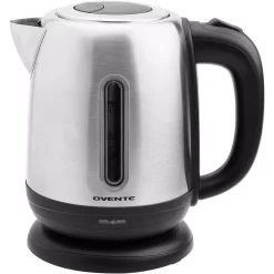 Electric Kettles Ovente 5-Cup Stainless Steel Electric Kettle, BPA-Free, Concealed Heating Element, Auto Shut Off & Boil-Dry Protection -MegaChef Sales Shop stainless steel ovente electric kettles ks22s 4f 1000