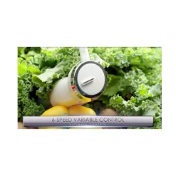 Blenders Ovente Multi-Purpose Immersion Hand Blender Set 500-Watts, Stainless Steel, 6-Speed Control, Includes Attachments -MegaChef Sales Shop stainless steel ovente immersion blenders hs685w 4f 1000