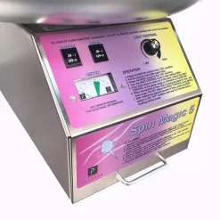 Dessert Makers Paragon Spin Magic 5 Stainless Steel Countertop Cotton Candy Machine -MegaChef Sales Shop stainless steel paragon cotton candy machines 7150300 4f 1000