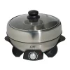 Cookers SPT Shabu-Shabu 3 Qt. Stainless Steel Electric Multi-Cooker With Stainless Steel Pot