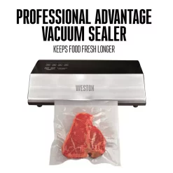 Food Processing Weston Professional Advantage Stainless Steel Food Vacuum Sealer -MegaChef Sales Shop stainless steel weston food vacuum sealers 65 0501 w 76 1000