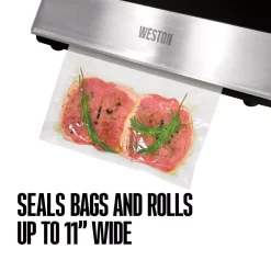 Food Processing Weston Professional Advantage Stainless Steel Food Vacuum Sealer -MegaChef Sales Shop stainless steel weston food vacuum sealers 65 0501 w a0 1000