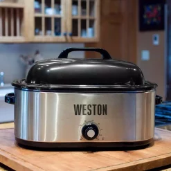 Cookers Weston 22 Qt. Stainless Steel Roaster Oven -MegaChef Sales Shop stainless steel weston slow cookers 03 4100 w fa 1000