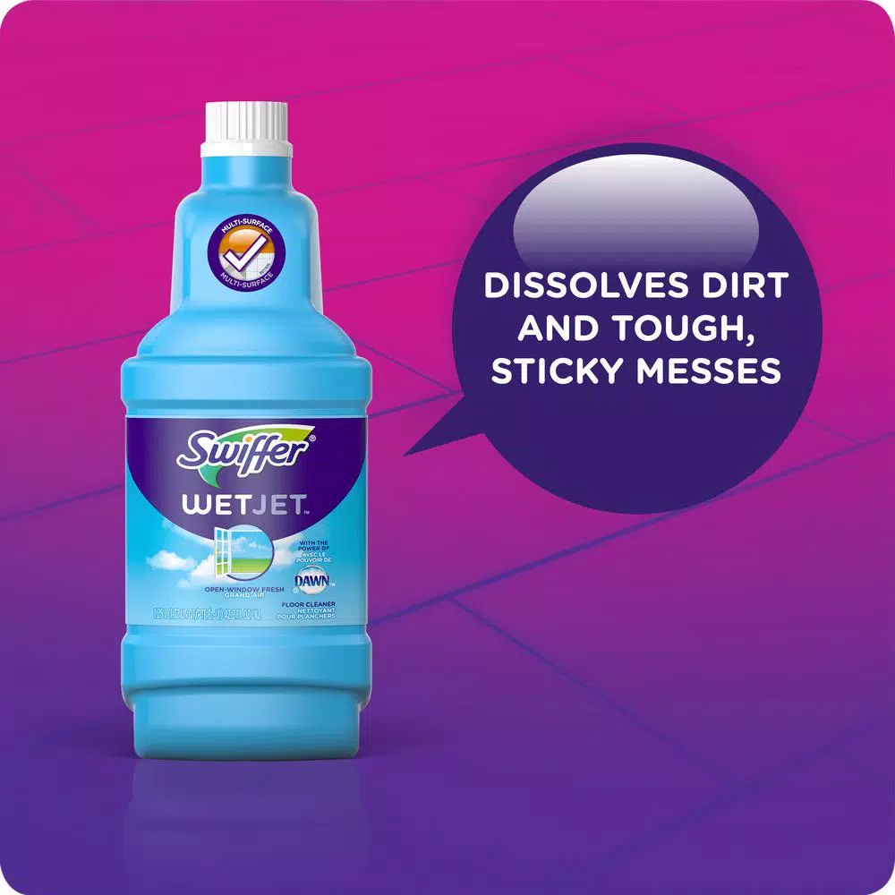 Floor Cleaning Products Swiffer WetJet 42 Oz. Multi-Purpose Floor Cleaner Refill With Open Window Fresh Scent 8 Floor Cleaning Products Swiffer WetJet 42 Oz. Multi-Purpose Floor Cleaner Refill With Open Window Fresh Scent - Image 8