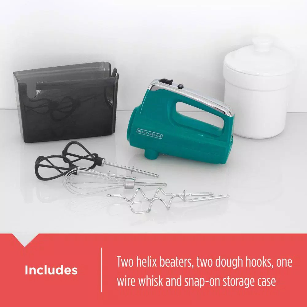 Mixers BLACK+DECKER Helix Performance Premium 5-Speed Mixer Teal Hand Mixer 5 Mixers BLACK+DECKER Helix Performance Premium 5-Speed Mixer Teal Hand Mixer - Image 5