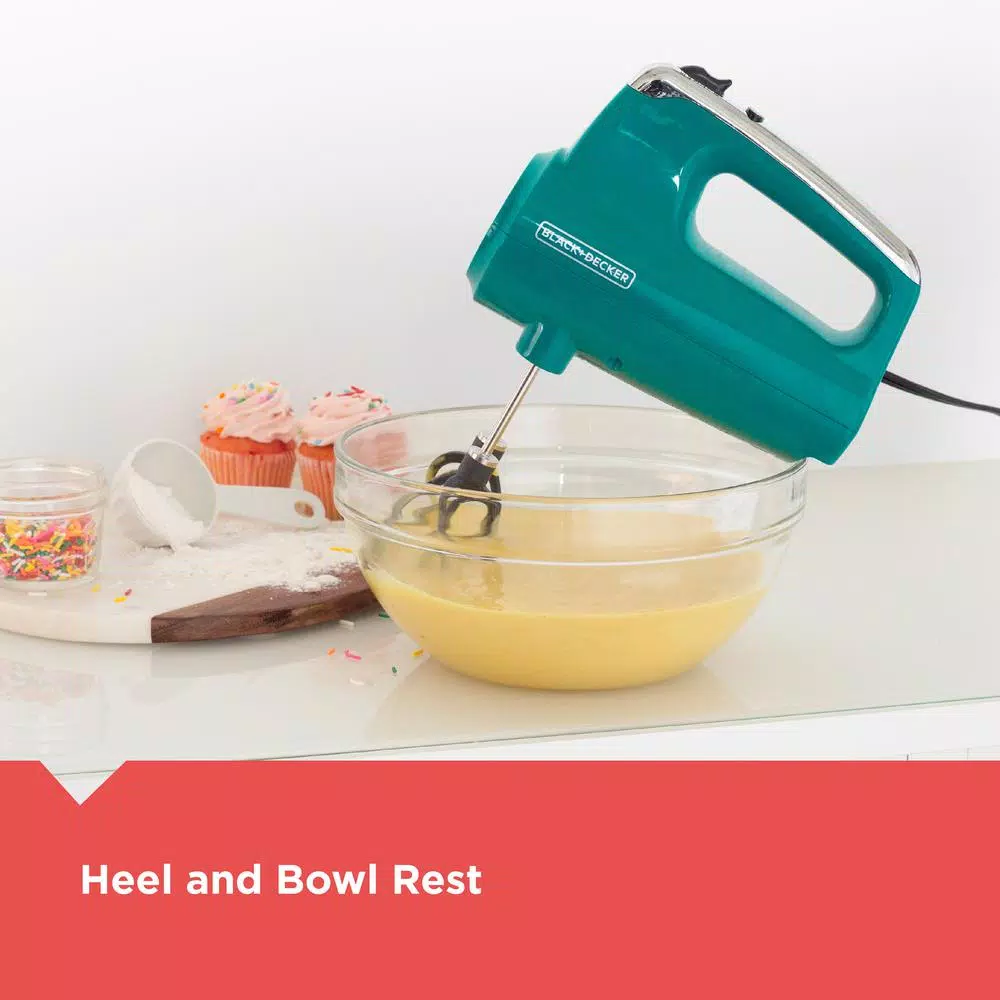 Mixers BLACK+DECKER Helix Performance Premium 5-Speed Mixer Teal Hand Mixer 6 Mixers BLACK+DECKER Helix Performance Premium 5-Speed Mixer Teal Hand Mixer - Image 6