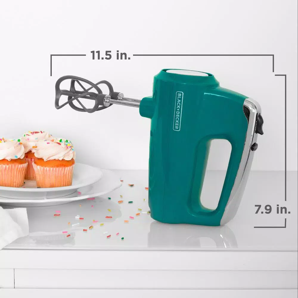 Mixers BLACK+DECKER Helix Performance Premium 5-Speed Mixer Teal Hand Mixer 8 Mixers BLACK+DECKER Helix Performance Premium 5-Speed Mixer Teal Hand Mixer - Image 8
