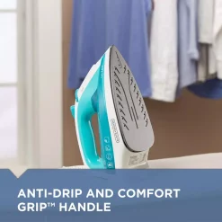 Irons BLACK+DECKER Light ‘N Easy Compact Steam Iron, Teal -MegaChef Sales Shop teal black decker irons ir1010 1f 1000