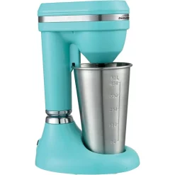 Blenders Brentwood Appliances 25 Oz. Single Speed Turquoise Classic Milkshake Maker -MegaChef Sales Shop turquoise brentwood appliances countertop blenders sm 1200b 1f 1000