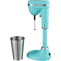 Blenders Brentwood Appliances 25 Oz. Single Speed Turquoise Classic Milkshake Maker -MegaChef Sales Shop turquoise brentwood appliances countertop blenders sm 1200b 4f 1000