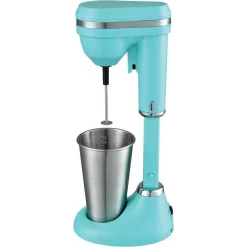 Blenders Brentwood Appliances 25 Oz. Single Speed Turquoise Classic Milkshake Maker -MegaChef Sales Shop turquoise brentwood appliances countertop blenders sm 1200b c3 1000