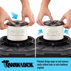 Vacuum Parts RIDGID 1-Layer Standard Pleated Paper Filter For 3 To 4.5 Gal. RIDGID Wet/Dry Shop Vacuums -MegaChef Sales Shop vacuum parts vf3400 a0 1000