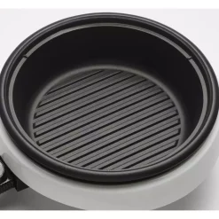Electric Skillets & Indoor Grills AROMA Super Pot 3-in-1 10 In. White Indoor Grill With Lid -MegaChef Sales Shop white aroma indoor grills asp 137 76 1000