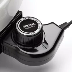 Electric Skillets & Indoor Grills AROMA Super Pot 3-in-1 10 In. White Indoor Grill With Lid -MegaChef Sales Shop white aroma indoor grills asp 137 fa 1000