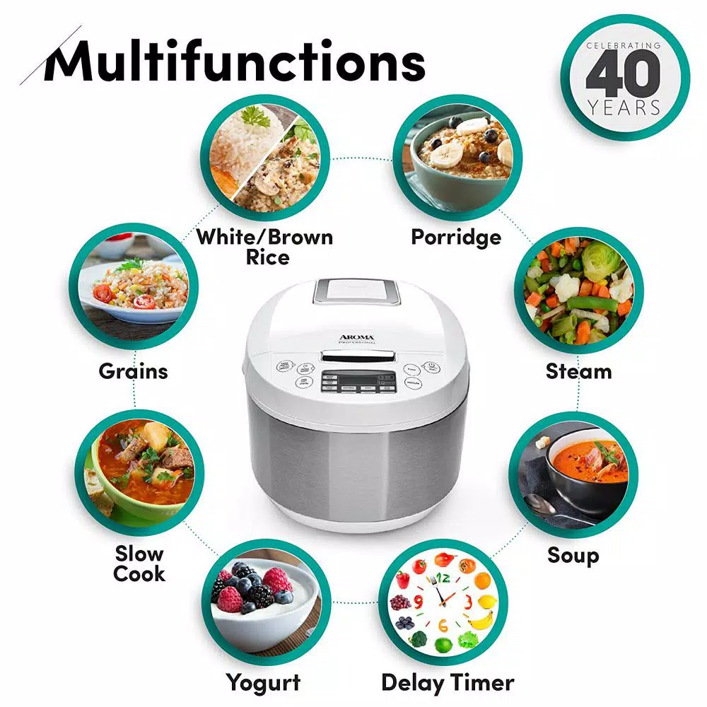 Cookers AROMA 3 Qt. White Electric Multicooker 3 Cookers AROMA 3 Qt. White Electric Multicooker - Image 3