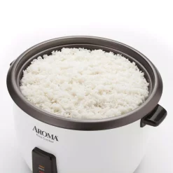 Cookers AROMA Pot-Style 6-Cup White Rice Cooker -MegaChef Sales Shop white aroma rice cookers arc 743 1ng 1f 1000