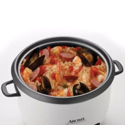 Cookers AROMA Pot-Style 6-Cup White Rice Cooker -MegaChef Sales Shop white aroma rice cookers arc 743 1ng c3 1000