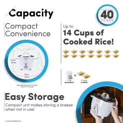 Cookers AROMA 14-Cup Rice Cooker In White -MegaChef Sales Shop white aroma rice cookers arc 757sg 76 1000