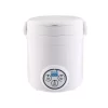 Cookers AROMA 3-Cup White Mini Rice Cooker With Non-Stick Cooking Pot