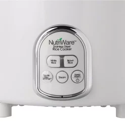 Cookers AROMA NutriWare Digital Pot Style 7-Cup Rice Cooker With Glass Lid And Non-Stick Pot -MegaChef Sales Shop white aroma rice cookers nrc 687sd 1sg 44 1000