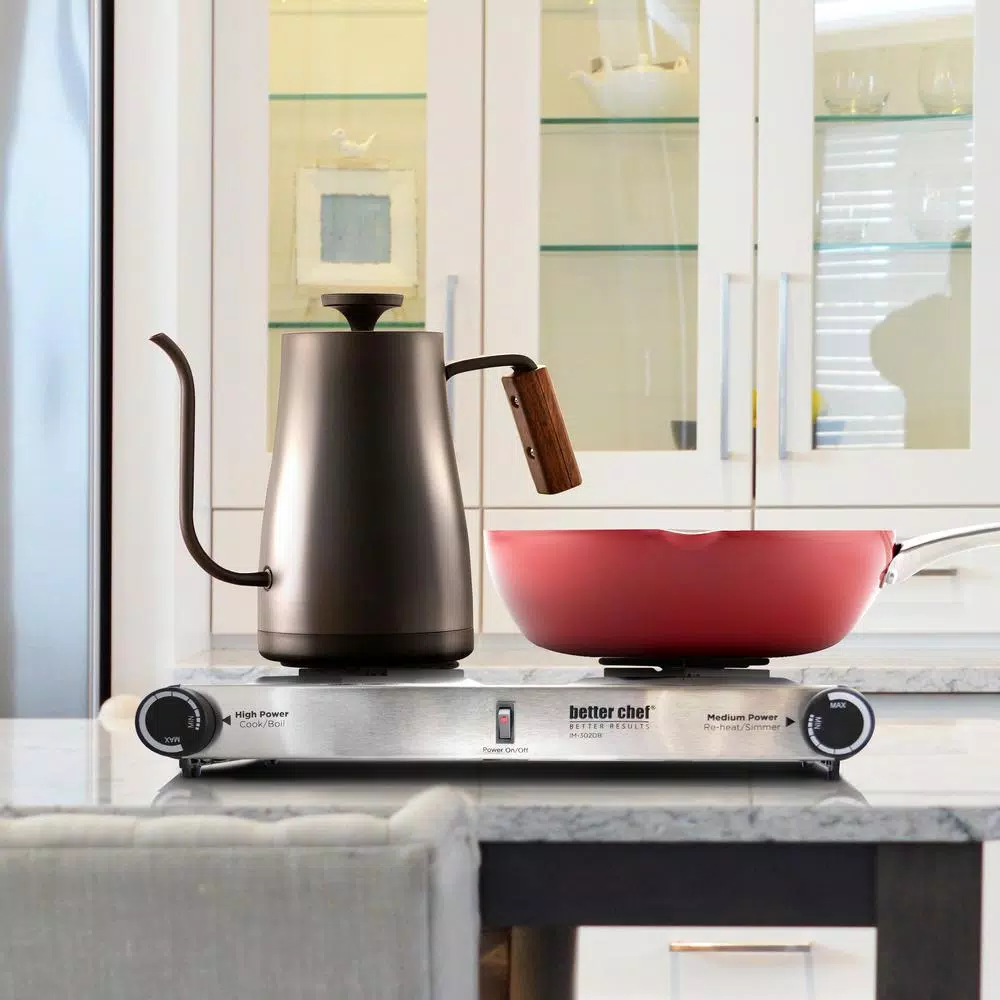 Food Warmers Better Chef 2-Burner Stainless Steel 9 In. Dual Electric Burner Cooktop 3 Food Warmers Better Chef 2-Burner Stainless Steel 9 In. Dual Electric Burner Cooktop - Image 3