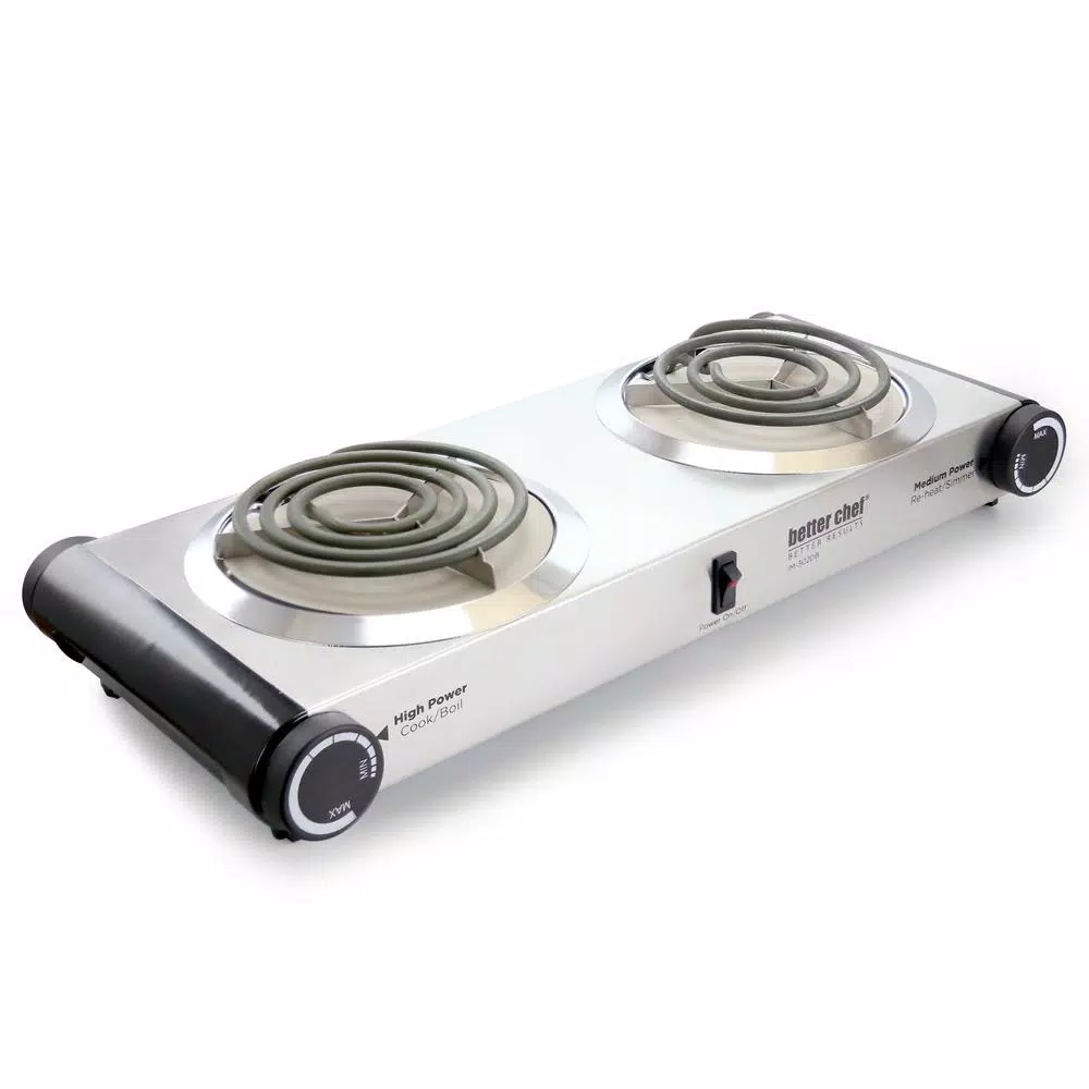 Food Warmers Better Chef 2-Burner Stainless Steel 9 In. Dual Electric Burner Cooktop 1 Food Warmers Better Chef 2-Burner Stainless Steel 9 In. Dual Electric Burner Cooktop