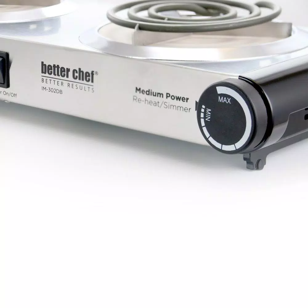 Food Warmers Better Chef 2-Burner Stainless Steel 9 In. Dual Electric Burner Cooktop 2 Food Warmers Better Chef 2-Burner Stainless Steel 9 In. Dual Electric Burner Cooktop - Image 2