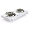 Food Warmers Better Chef 2-Burner 9 In. White Electric Countertop Hot Plate