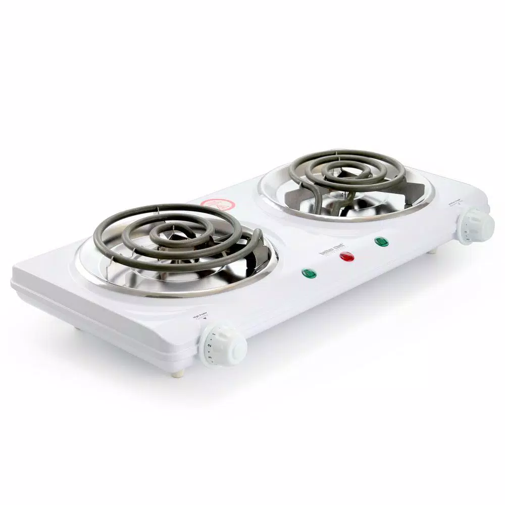 Food Warmers Better Chef 2-Burner 9 In. White Electric Countertop Hot Plate 1 Food Warmers Better Chef 2-Burner 9 In. White Electric Countertop Hot Plate