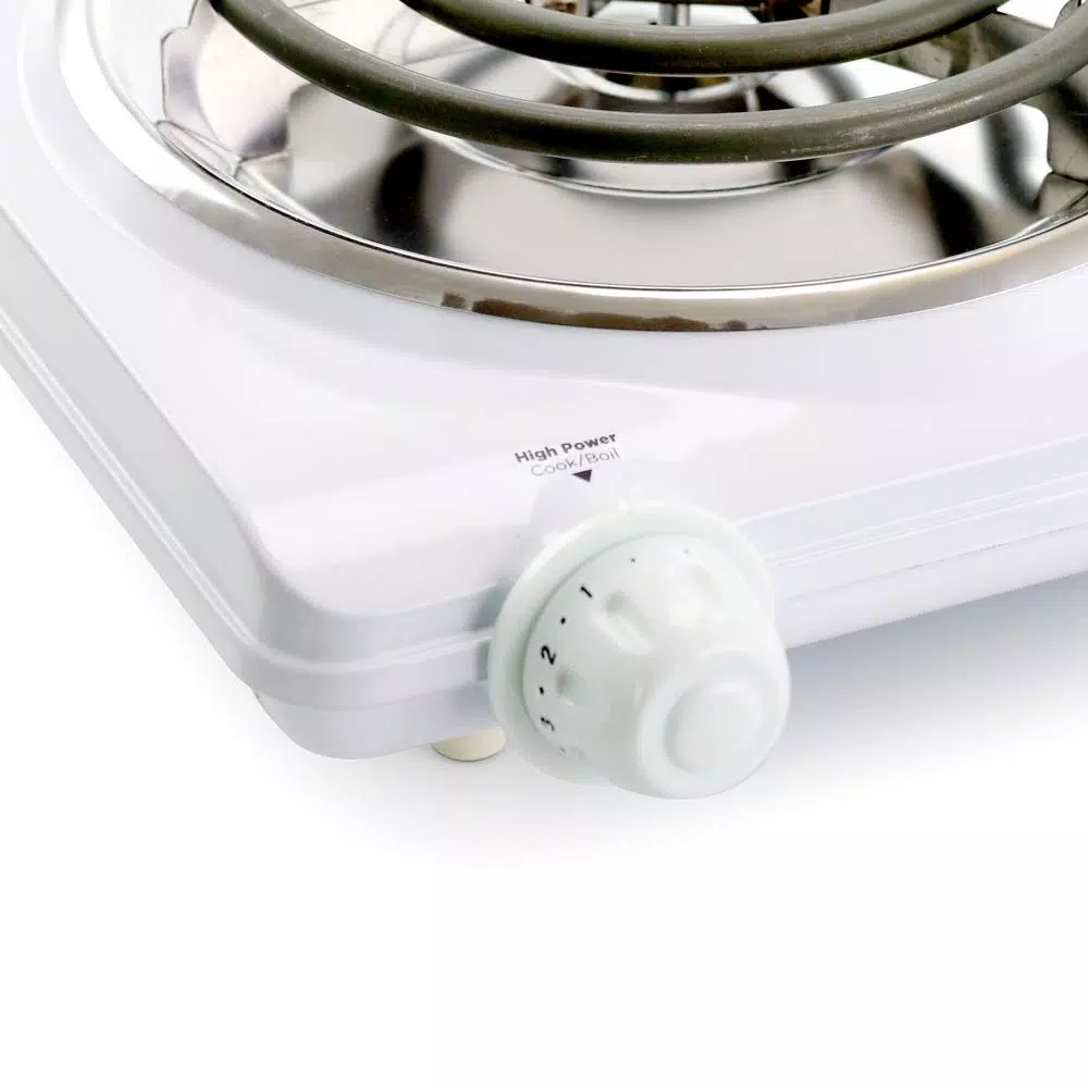 Food Warmers Better Chef 2-Burner 9 In. White Electric Countertop Hot Plate 2 Food Warmers Better Chef 2-Burner 9 In. White Electric Countertop Hot Plate - Image 2