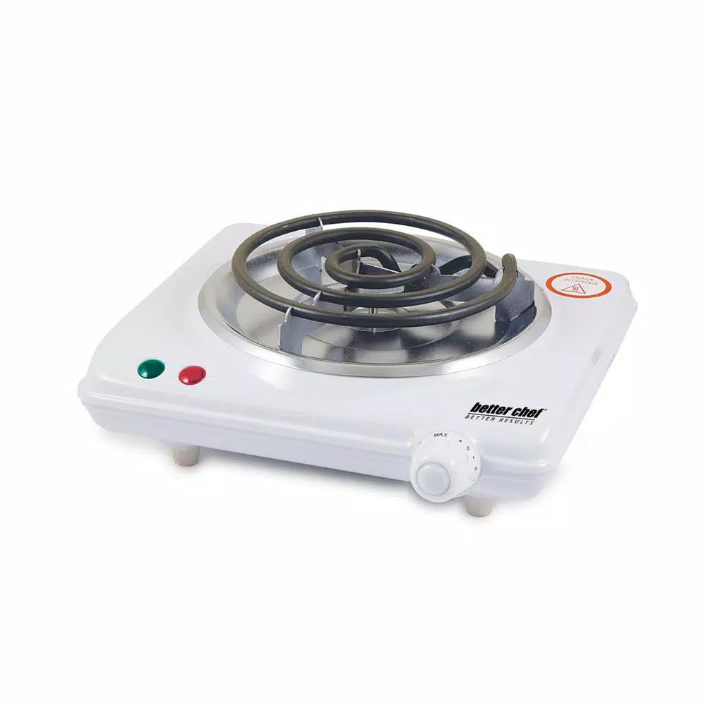 Food Warmers Better Chef Single Burner 7 In. White Electric Portable Countertop Hot Plate With Thermostat 1 Food Warmers Better Chef Single Burner 7 In. White Electric Portable Countertop Hot Plate With Thermostat