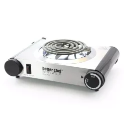 Food Warmers Better Chef Single Burner Stainless Steel 9 In. Electric Buffet Range Hot Plate