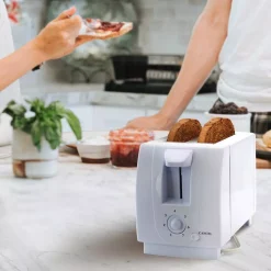 Toasters Better Chef 2-Slice White Wide Slot Toaster -MegaChef Sales Shop white better chef pop up toasters 98580182m 1f 1000