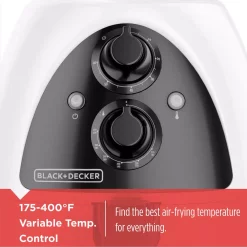Air Fryers BLACK+DECKER Purifry 2 Qt. White Air Fryer -MegaChef Sales Shop white black black decker air fryers hf100wd 40 1000