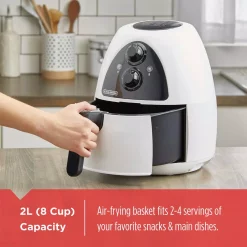 Air Fryers BLACK+DECKER Purifry 2 Qt. White Air Fryer -MegaChef Sales Shop white black black decker air fryers hf100wd 66 1000