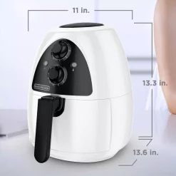 Air Fryers BLACK+DECKER Purifry 2 Qt. White Air Fryer -MegaChef Sales Shop white black black decker air fryers hf100wd c3 1000
