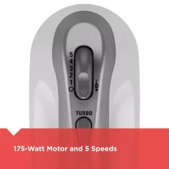 Mixers BLACK+DECKER 5-Speed White Hand Mixer -MegaChef Sales Shop white black decker hand mixers mx1500w c3 1000