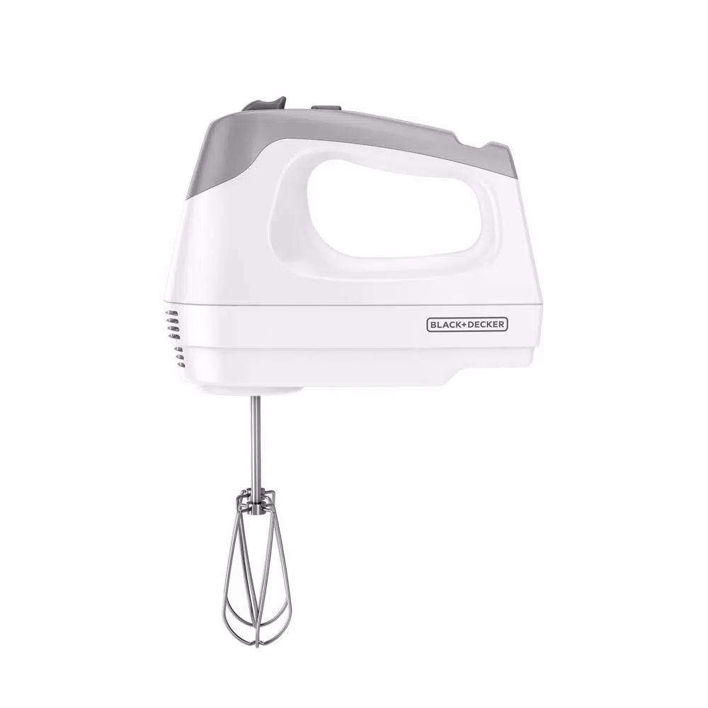 Mixers BLACK+DECKER 6-Speed White Hand Mixer With Beater, Whisk, Whip And Dough Hook Attachments 3 Mixers BLACK+DECKER 6-Speed White Hand Mixer With Beater, Whisk, Whip And Dough Hook Attachments - Image 3