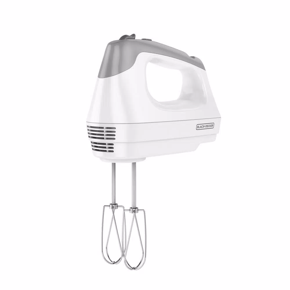 Mixers BLACK+DECKER 6-Speed White Hand Mixer With Beater, Whisk, Whip And Dough Hook Attachments 2 Mixers BLACK+DECKER 6-Speed White Hand Mixer With Beater, Whisk, Whip And Dough Hook Attachments - Image 2