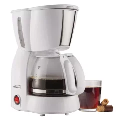 Coffee Makers Brentwood Appliances 4-Cup White Coffee Maker And 2-Slice White Toaster -MegaChef Sales Shop white brentwood appliances drip coffee makers 843631123430 31 1000
