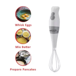 Mixers Brentwood Appliances 2-Speed White Hand Mixer Blender And Food Processor With Balloon Whisk -MegaChef Sales Shop white brentwood appliances hand mixers hb 38w 44 1000