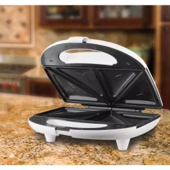 Electric Skillets & Indoor Grills Brentwood Appliances 750-Watt White Dual Sandwich Maker -MegaChef Sales Shop white brentwood appliances panini presses ts 240w 44 1000