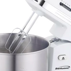 Mixers Brentwood Appliances 3 Qt. 5-Speed White With Stainless Steel Mixing Bowl Stand Mixer 12 Mixers Brentwood Appliances 3 Qt. 5-Speed White With Stainless Steel Mixing Bowl Stand Mixer -MegaChef Sales Shop white brentwood appliances stand mixers sm 1162w 44 1000