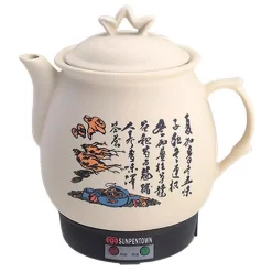 Electric Kettles SPT SPT 16-Cup White Ceramic Electric Kettle With Keep Warm Setting