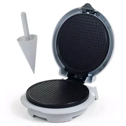 Electric Skillets & Indoor Grills Chef Buddy Single Waffle White Waffle Cone Waffle Maker -MegaChef Sales Shop white chef buddy waffle makers hw031021 4f 1000